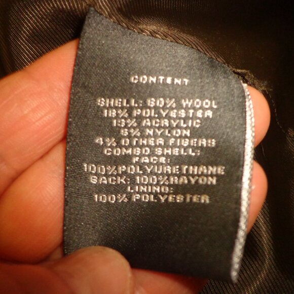 NWOT VINCE COMUTO Military-Style Wool Pea Coat W's L Army Green Gold Buttons - Picture 15 of 16